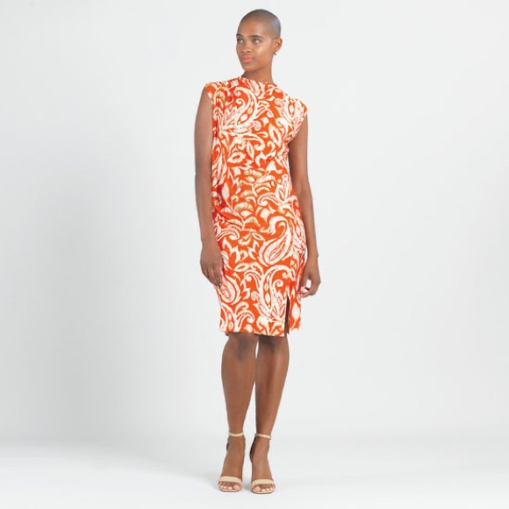 Clara Sunwoo Butter Knit - Side Slit Midi Dress - Paisley Lotus - Picture 2 of 16